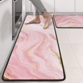 thumbnail image 2 of Kitchen Rugs Sets Of 2,Pink Gold Marble Pattern Anti Fatigue Kitchen Mat Rugs Non Slip Washable,Decorative Kitchen Floor Mats for Kitchen,Sink,Laundry,17"x47"+17"x47", 2 of 5