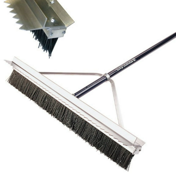 Seymour Midwest 28 in. Double-Play Scarifier Broom
