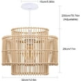 thumbnail image 5 of Arturesthome 1 Light Boho Beach Woven Rattan Pendant Lights Handwoven Ceiling Pendant Lighting for Kitchen Restaurant, 5 of 16
