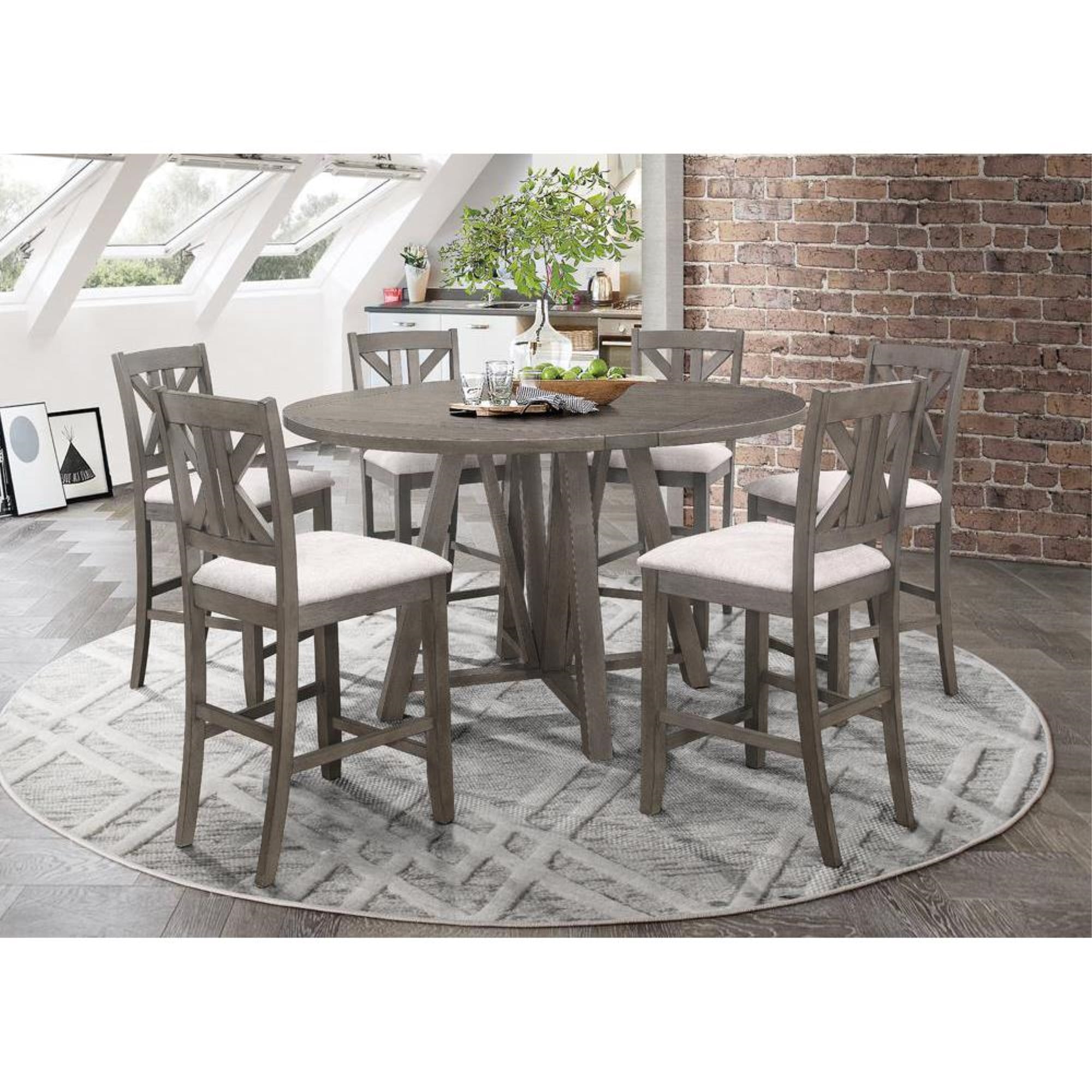 Coleman 9-piece Rectangular Dining Set Rustic Golden Brown