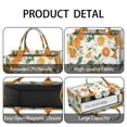 thumbnail image 4 of Large Capacity Tote Bag,Orange Fruits Flowers White Pattern Handbag Fashion Luxury Tote Bag,15.7"x13"x 5.1" Inches,Laptop Compatible, 4 of 6