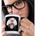 thumbnail image 2 of 3drose, Cavalier King Charles Spaniel Dog Drummer Player, 15oz Two-tone Black Mug, 2 of 6
