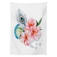 thumbnail image 3 of Ambesonne Shabby Flora Tablecloth Rectangular Table Cover, Peony and Peacock, 60"x84", Multicolor, 3 of 4