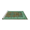 thumbnail image 2 of Ahgly Company Machine Washable Indoor Rectangle Persian Turquoise Blue Traditional Area Rugs, 8' x 12', 2 of 4