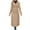 Khaki, variant on Women's Long Winter Trench Coat Elegant Notch Lapel Double Breasted Classic Overcoat Warm Thick Jacket with Pocket