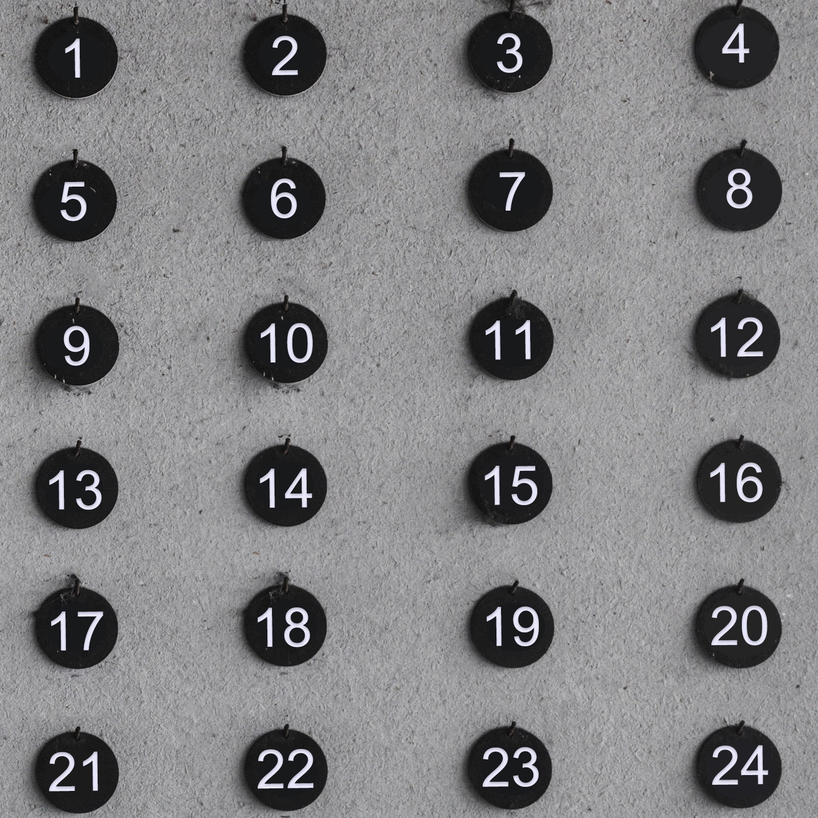 Unique Bargains 30Pcs Durable Round Number Key Tags Rose