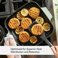 thumbnail image 5 of KitchenAid Enameled Cast 11 Inch Iron Square Grill and Roasting Pan, Induction Compatible, Metal Utensil, Broiler and Oven Safe to 500°F, Pistachio, 5 of 9
