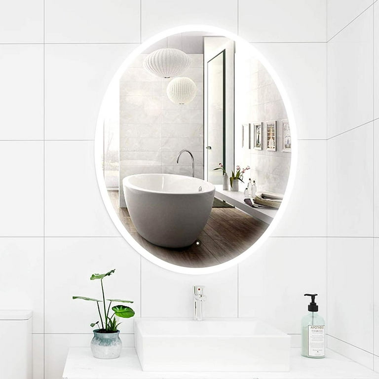 Vanity art led bathroom 2024 mirror with touch sensor