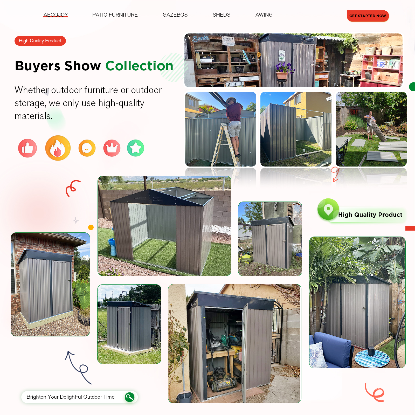 AECOJOY 6 x 4 ft. Outdoor Metal Storage Shed with Sliding Door - image 2 of 10