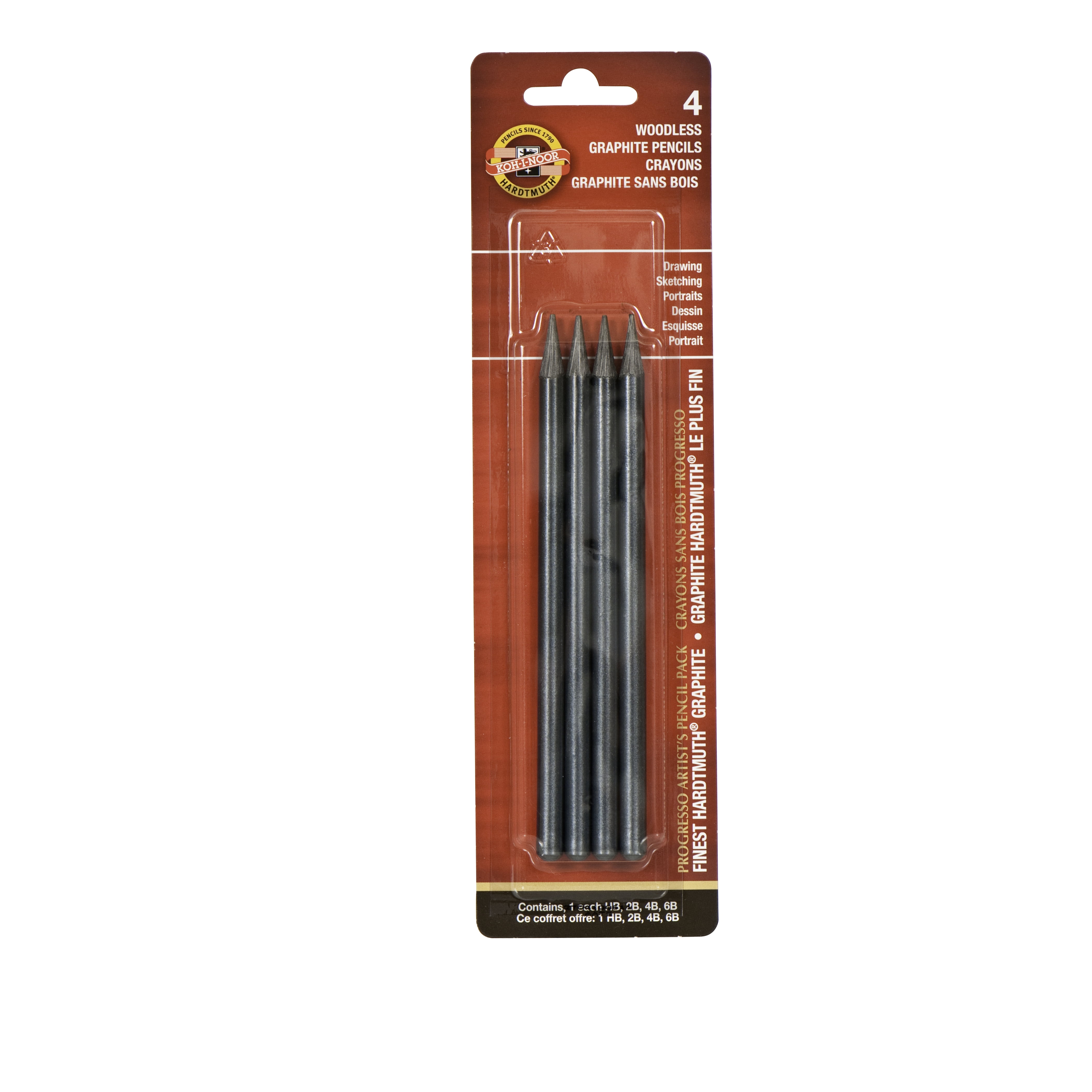KOH-I-NOOR Progresso Woodless Graphite Pencil Set Set of 4 