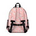 thumbnail image 3 of Pink Cow Strawberry Pattern Backpack for School,Cute School Bag,Schoolbag with Adjustable Shoulder Straps & Padded Back,15.25"x11.5"x5.25", 3 of 5