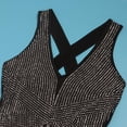 thumbnail image 4 of Vestido largo Zoctuo, sexy, con cuello en V y diamantes de imitación, negro, 4 of 6
