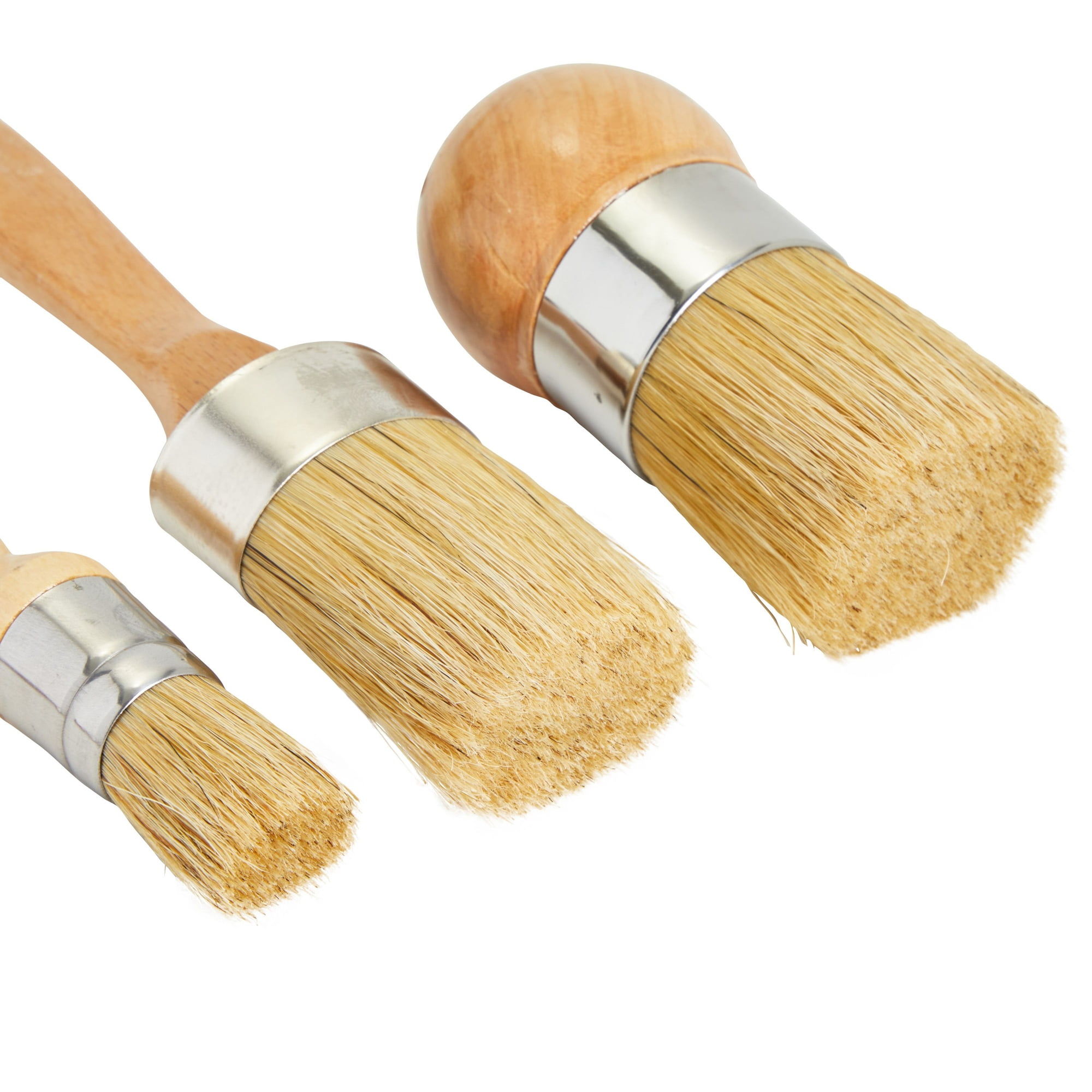 6 Pieces Chalk Paint Brush Set, Chalk Paint Brushes for Furniture, Wax  Brush Boar Bristle for Home Decor
