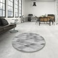 thumbnail image 4 of Ahgly Company Machine Washable Indoor Square Transitional Platinum Silver Gray Area Rugs, 7' Square, 4 of 7