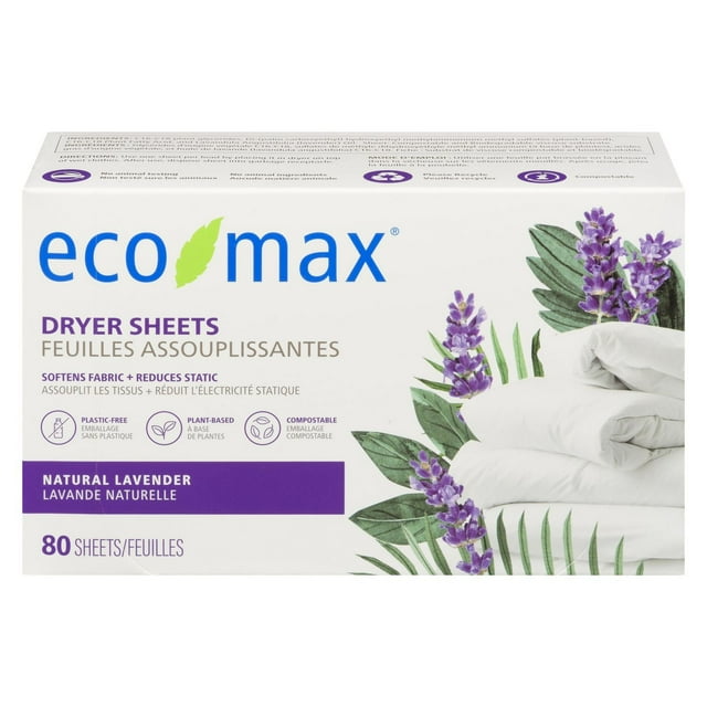 Eco-Max Lavande Naturelle Feuilles Assouplissantes Fueilles 80