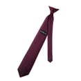 thumbnail image 3 of Jacob Alexander Men's Solid Color Pre-Tied Clip-On Uniform Neck Tie with Buttonholes - Regular 20 inch - Burgundy, 3 of 6