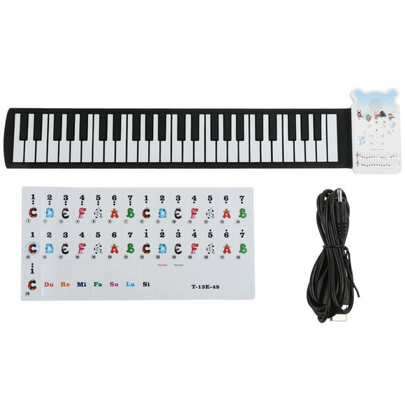 Key Rolled Piano,HandRolled Piano Flexible Portable Keyboard Instrument Built In Speaker Piano High Capacity