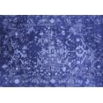 thumbnail image 1 of Ahgly Company Machine Washable Indoor Rectangle Oriental Blue Industrial Area Rugs, 2' x 5', 1 of 4