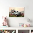 thumbnail image 4 of Farmhouse Spring Wall Art, Vintage Barn, Old Truck and Pink Flowers Pictures Canvas Wall Art, Early Morning Country Spring Landscape Pictures for Modern Living Room, Bedroom Wall Decor 12x18 Inches, 4 of 6