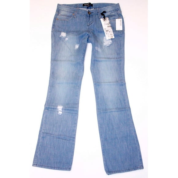KENSIE Denim CURVY FIT Bootcut TORN WASH Jeans ( 27 )