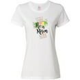 thumbnail image 3 of Inktastic He is Risen Cross with Script and Flowers Women's T-Shirt, 3 of 5