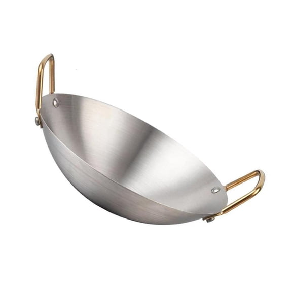 Ywmsfl Multipurpose Stainless Steel Cooking Wok Saute Pan For Frying Boiling And Steaming For Efficient Heat Conduction