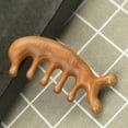 thumbnail image 3 of Genuine Green Sandalwood Comb Gua Sha Comb Scraping Scalp Massager Comb Head Massager Head, Neck, Hands and Legs 11.5*6.3*2cm, 3 of 4