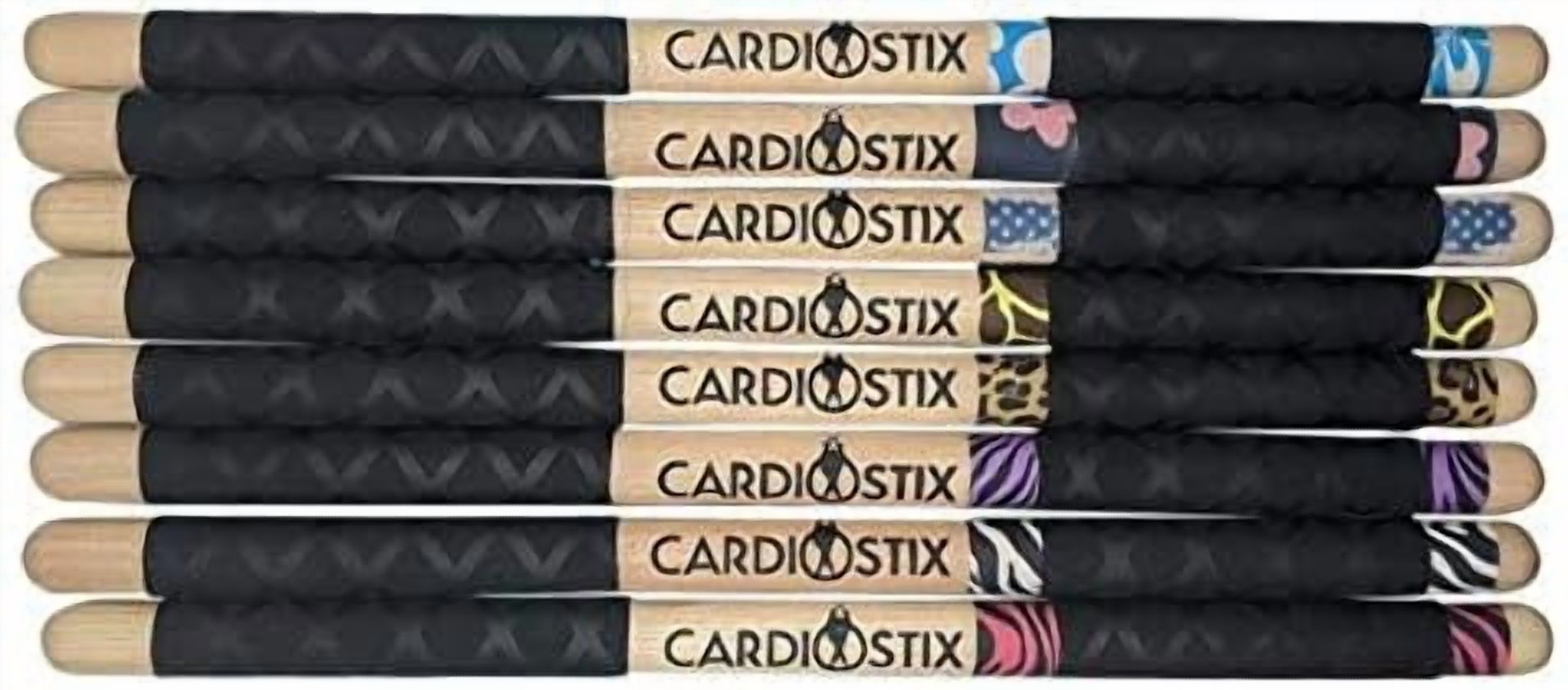 CardioStix Purple Zebra Set - 8.5oz Bundle Highest-Weighted Double Grip (1 PAIR)