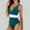 Blue, variant on Women's Bikini Set, Backless Two Piece Swimsuit, Bandage Bathing Suit with Removable Padding, Solid Color Beachwear for Swimming and Vacation