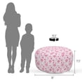 thumbnail image 4 of Valentine's Day Pouf Cover with Zipper, Dandelions in the Form of Hearts on a Plain Background Print, Soft Decorative Fabric Unstuffed Case, 30" W X 17.3" L, Dark Coral Pink, by Ambesonne, 4 of 5