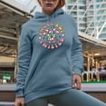 thumbnail image 2 of Distressed Sweet but Twisted - Retro Christmas Candy Canes Art Merch Gift, Light Blue Hooded Sweatshirt or Hoodie, 2XL, 2 of 5