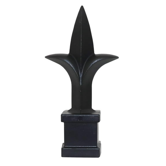 25 Pack Black Plastic 1/2" Trident Spear Finial Fence Topper for Wrought Iron Picket Fence 0.5" posts