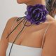 thumbnail image 3 of Collar Gargantilla de Flores Shaofei Morado 160 cm, 3 of 4
