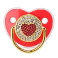 thumbnail image 1 of Chupete de silicona para bebé, chupete para bebé con forma de corazón, chupete para bebé con forma de corazón, diseño exquisito, 1 of 8
