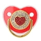 thumbnail image 1 of Chupete de silicona para bebé, chupete para bebé con forma de corazón, chupete para bebé con forma de corazón, diseño exquisito, 1 of 8