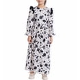 thumbnail image 4 of YunPes Girls Floral Dress Long Sleeve Waist Middle and Large Children Cute Comfortable Long Dress Casual Dress Dresses for Toddler Girls, 4 of 9