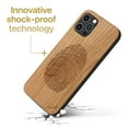 thumbnail image 3 of Case Yard Wooden Case Outside Soft TPU Silicone, Slim Fit Shockproof Wood Protective Phone Cover for Girls Boys Men and Women, Supports Wireless Charging Finger Print Design case for iPhone-11-Pro-Max, 3 of 7