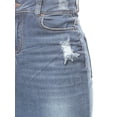 thumbnail image 4 of A2Y Women's Slim Fit Rayon Knee Length Unhem Front Slit Denim Jean Pencil Skirt Light Wash M, 4 of 5