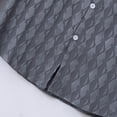 thumbnail image 6 of lcziwo Today Prime Sales Long Sleeve Shirts for Men Business Casual Dress Shirts Regular Fit Work T-Shirts Solid Color Button Down Textured Shirts Vacation Tops, 6 of 9