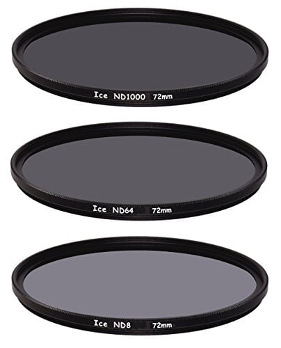3 Stop Optical Glass ICE 72mm Slim ND Filter Set ND1000 ND64 ND8 Neutral Density 72 10 6