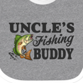 thumbnail image 4 of Inktastic Uncle's Fishing Buddy Boys Baby Bib, 4 of 4