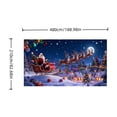 thumbnail image 3 of Gran pancarta para puerta de garaje exterior para la temporada navideña Cartel de bienvenida festivo para colgar en el porche delantero del jardín con Papá Noel, renos, muñeco de nieve y felicita..., 3 of 5