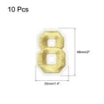 thumbnail image 2 of Uxcell Number Patches Embroidered Decorative Repair Patches Iron on Patches 8 Gold 2" Height for Clothing 10Pcs, 2 of 5