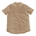 thumbnail image 5 of Men's Short Sleeve Shirts with Pockets Lapel Button Down Print Short Sleeve Plus Size Stretch Shirts Hawaiian Button Down Shirts, 5 of 5