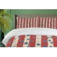 thumbnail image 4 of Ambesonne 4th of July Duvet Cover Sets, Stars and Stripes Image, 2-Queen, Beige Rust and Night Blue, 4 of 7