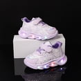thumbnail image 4 of enyan Girl Tennis Shoes Kids Shoes Toddler Boys Girls Athletic Running Sports Strap Sneakers,Purple,Size 10, 4 of 7