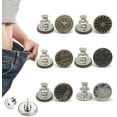 thumbnail image 1 of HAHDAXIA 6 Pcs Buttons for Jeans,Adjustable Jean Button Pins,Pant Waist Tightener,No Sew and No Tools Instant Jean Button Pins for Pants, Simple Installation, Reusable and Adjustable(Style 3), 1 of 7