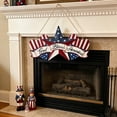thumbnail image 5 of huayou America Flag Patriotic Wooden Wall Sign, 4th of July Red White Blue Star Door Hanger Decoration, for Wall, Porch, Walkway, Window, Front Door, Outdoor Indoo Home Decor, 5 of 10
