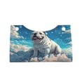 thumbnail image 4 of Lsque Starry Sky Cloud Bulldog Printed Long Tissue Box Cover Holder, Facial Paper Organizer Dispenser,Triangle with Bottom Belt, PVC Leather Decorative Organizer, 4 of 9