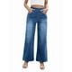 thumbnail image 3 of Pantalones Vaqueros Anchos de Talla Grande para Mujer, Cintura Alta, Adelgazantes, con Múltiples Bolsillos, Rectos, Holgados e Informales. Azul Oscuro Medio M, 3 of 9